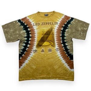 Vintage Led Zeppelin Liquid Blue T Shirt